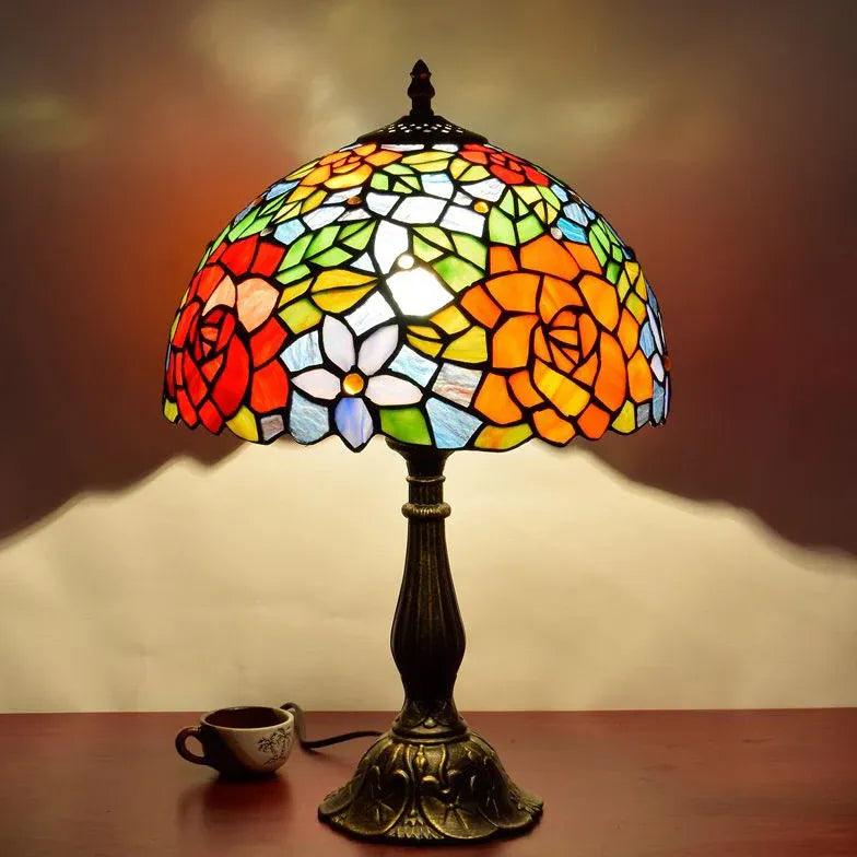 Colorful Glass Vintage Artistic Table Lamp - Clowas