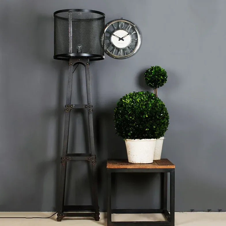 Mesh Lantern Style Four-Legged Floor Lamp