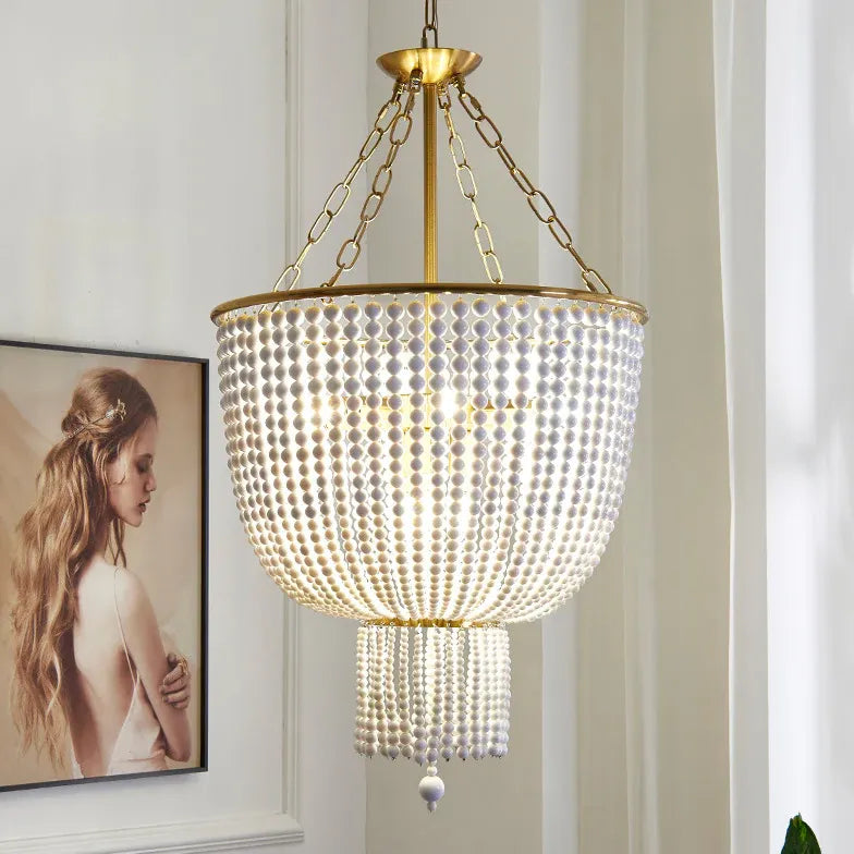 Pearl Curtain Waves for Living Room Chandelier