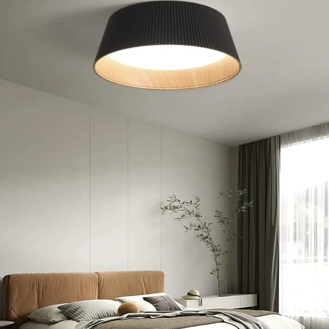 Vertical Texture Minimalist Round Modern Ceiling Light