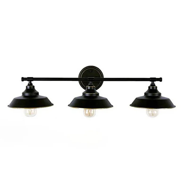 Bowl Shaped Vintage Black Wall Lamps