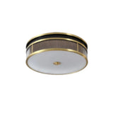 Frosted Stripes Modern Gold Flush Ceiling Lights