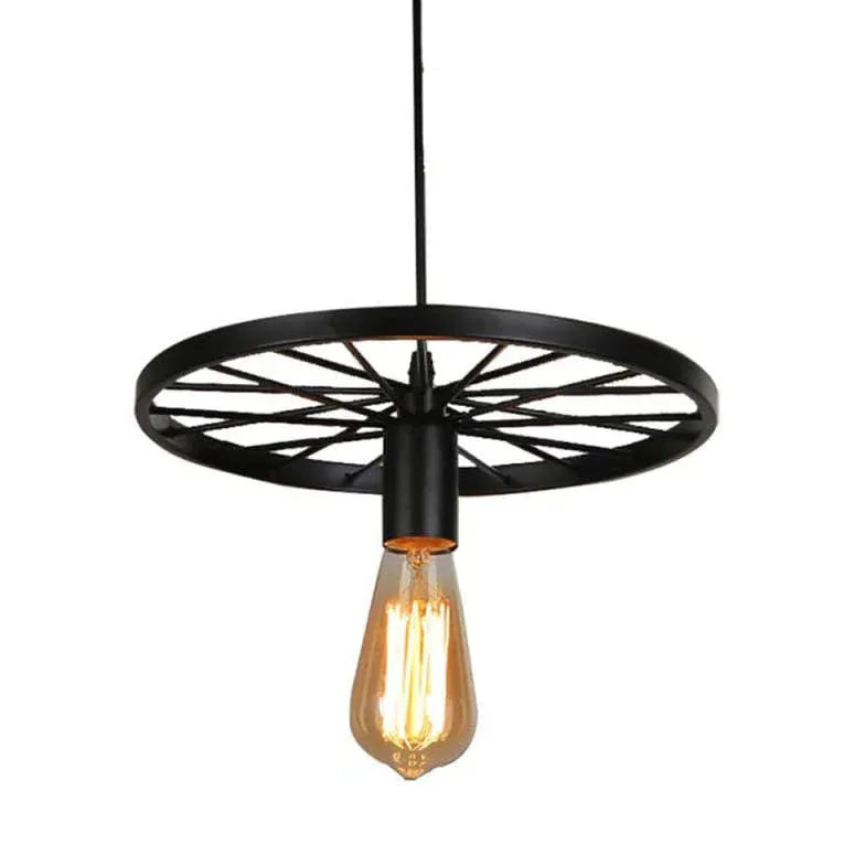 Wheel Design Vintage Industrial Bar Pendant Light