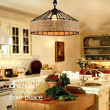 Jute Rope Metal Shade Industrial Kitchen Pendant Light