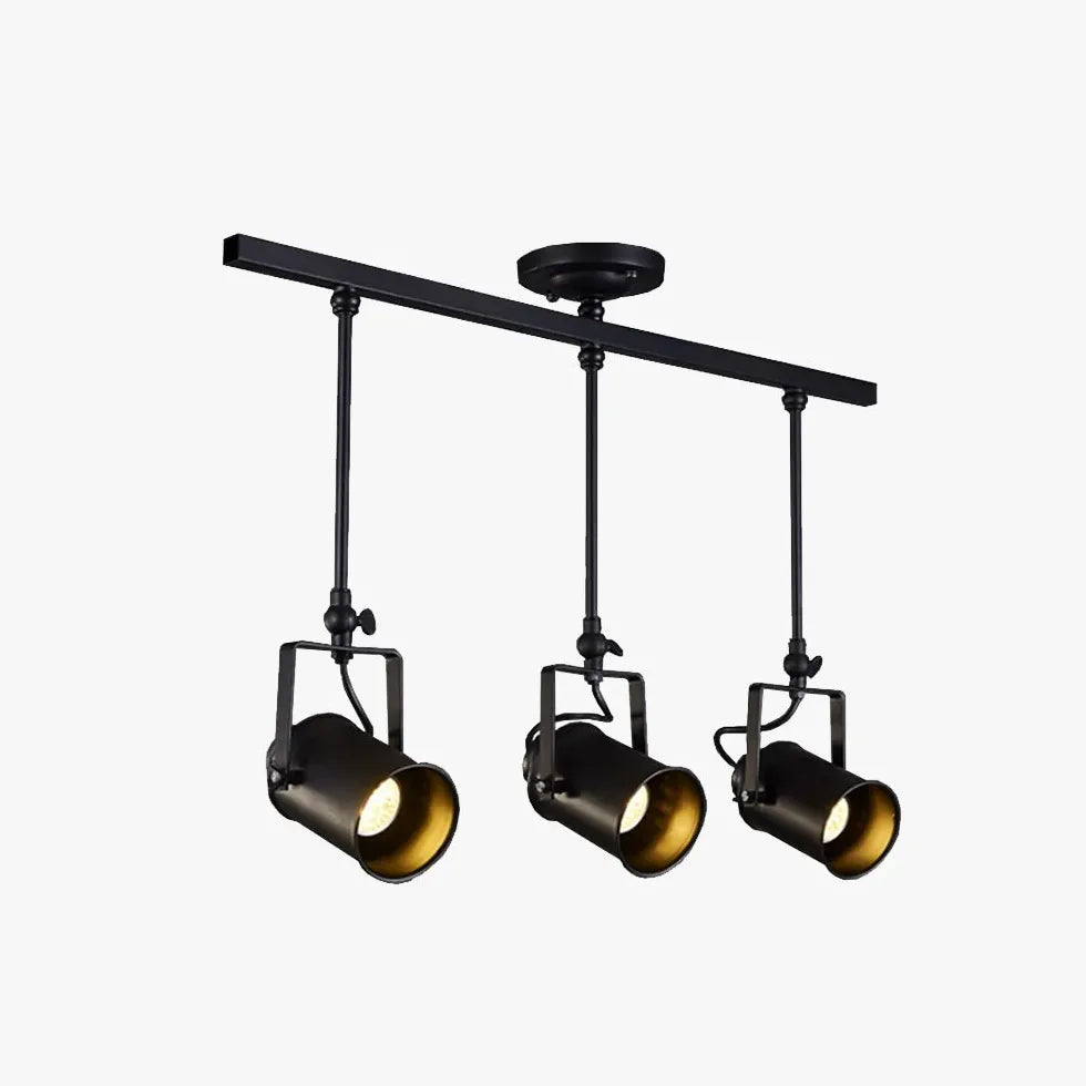 Three-Light Black Living Room Ceiling Light