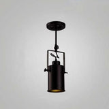 Three-Light Black Metal Ceiling Light