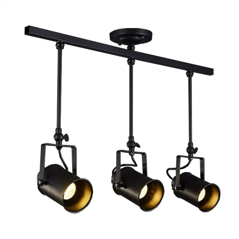 Three-Light Black Living Room Ceiling Light