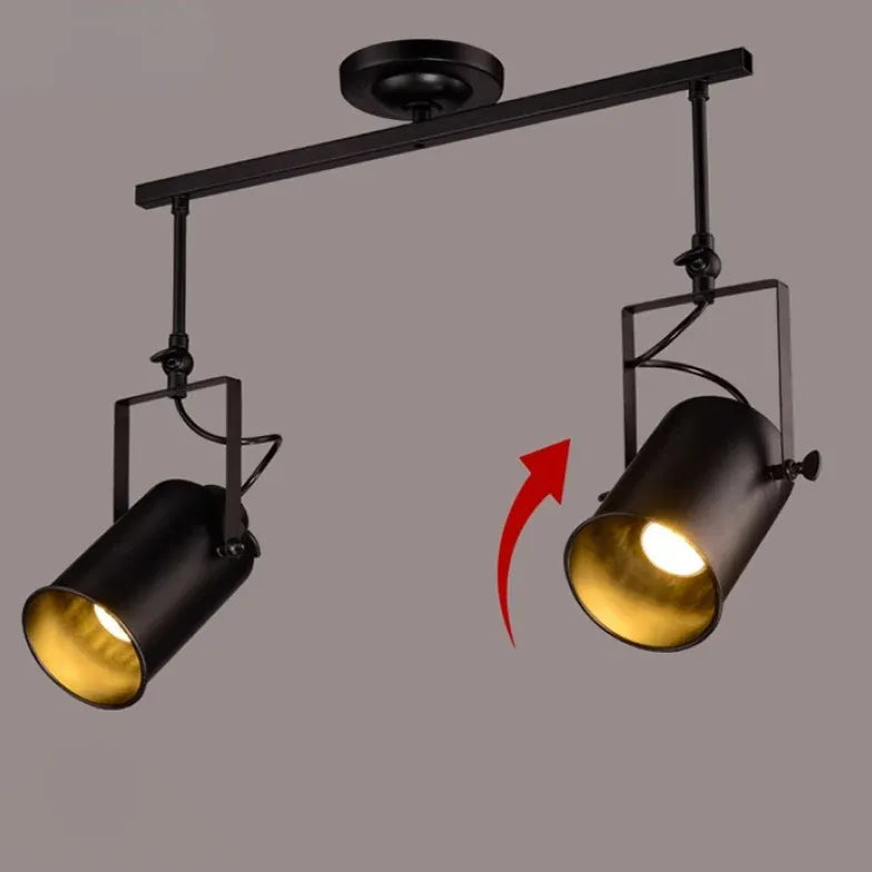 Three-Light Black Living Room Ceiling Light