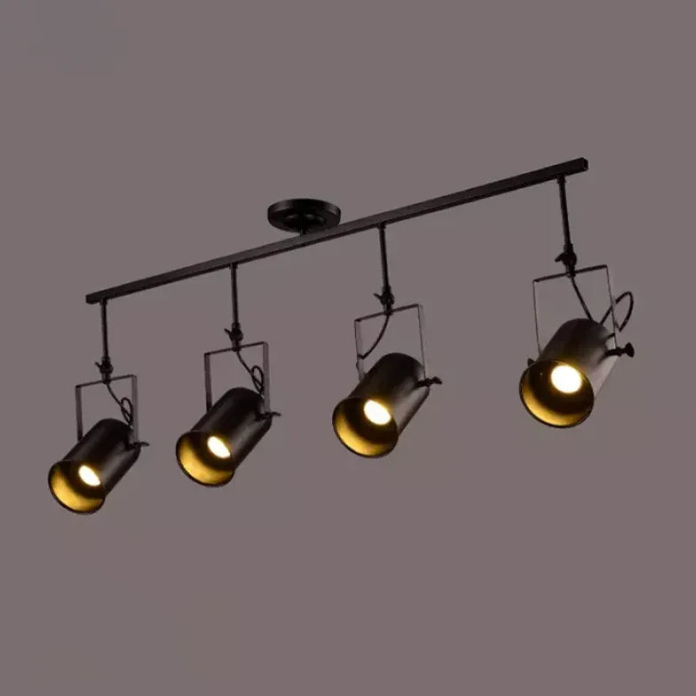 Three-Light Black Living Room Ceiling Light