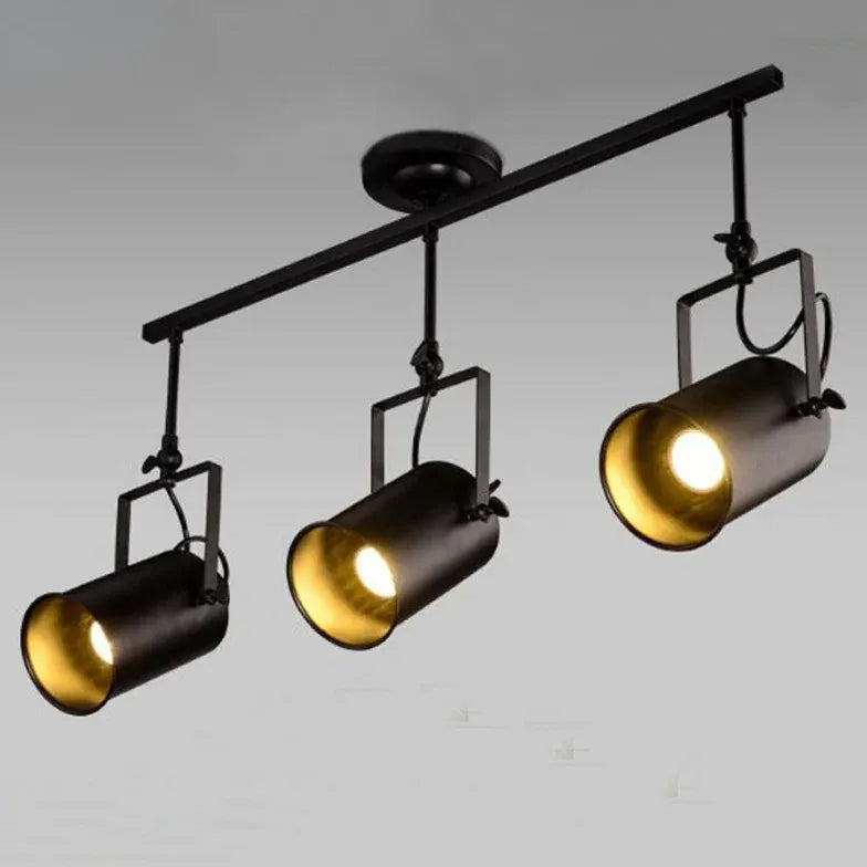 Three-Light Black Living Room Ceiling Light