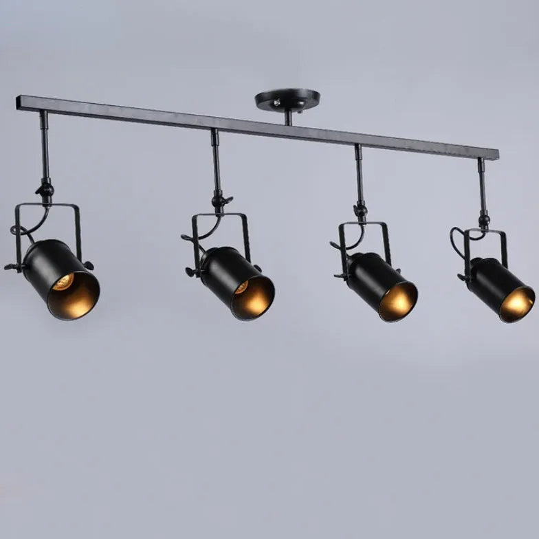 Three-Light Black Living Room Ceiling Light