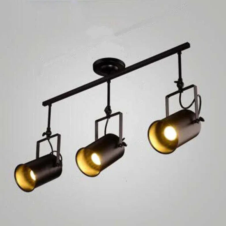 Three-Light Black Living Room Ceiling Light