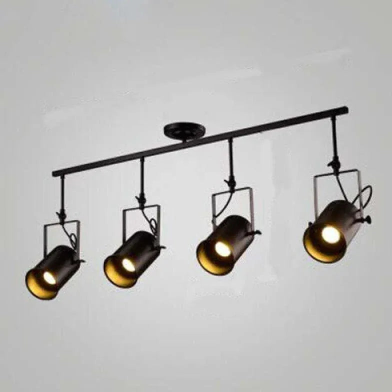 Three-Light Black Living Room Ceiling Light