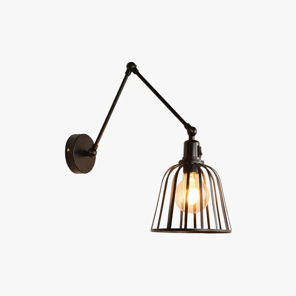 Iron lampshade Adjustable Industrial  Black Wall Lamps