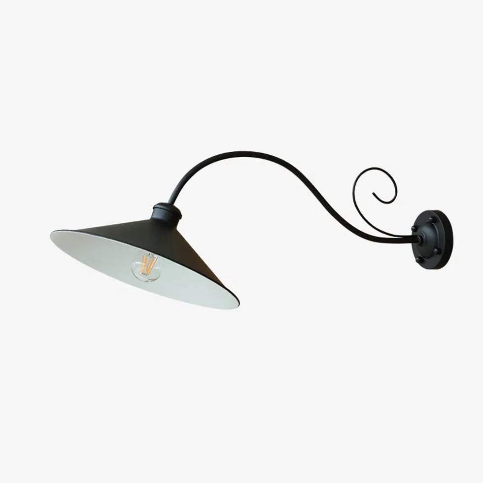 Black Gooseneck Outdoor Light Antique Exterior