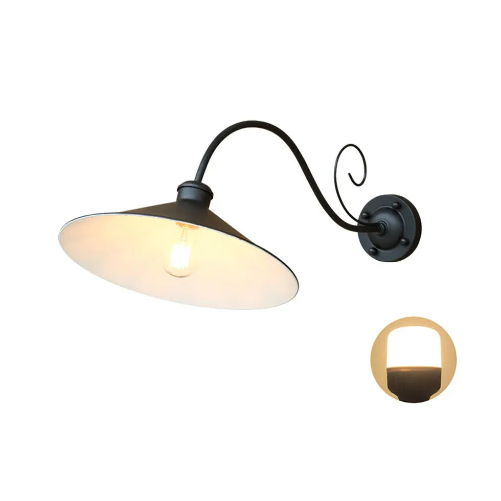 Black Gooseneck Outdoor Light Antique Exterior