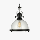 Hemisphere Lantern Design Black Industrial Pendant Light