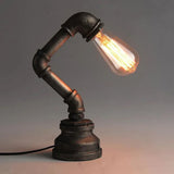 Metal Pipe-Shaped Industrial Style Desk Lamp