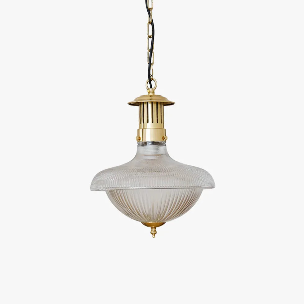 Textured Glass Shade Vintage Pendant Light