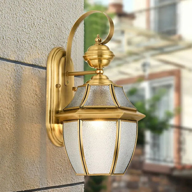 Vintage Brass Outdoor Lantern Lights