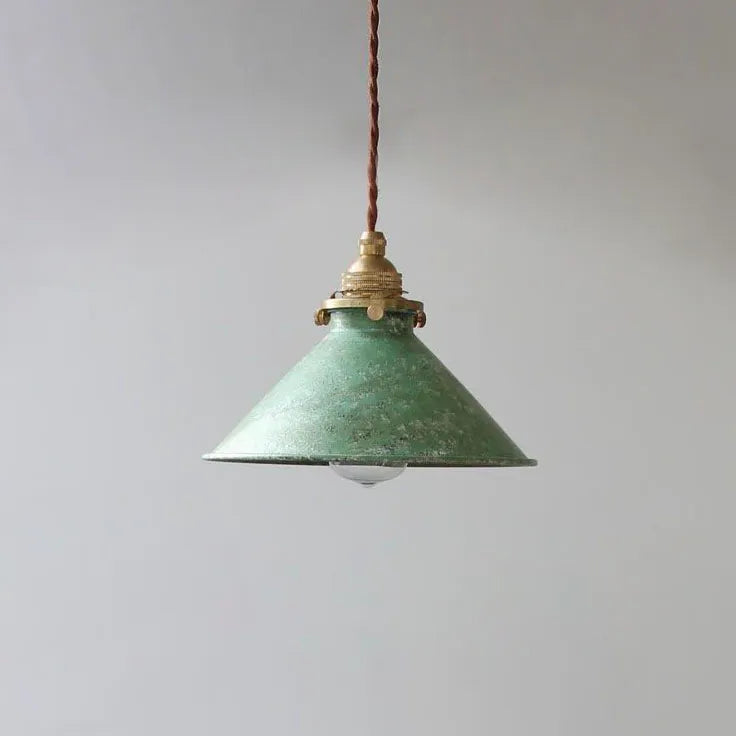 Textured Glass Lampshade Vintage Pendant Light