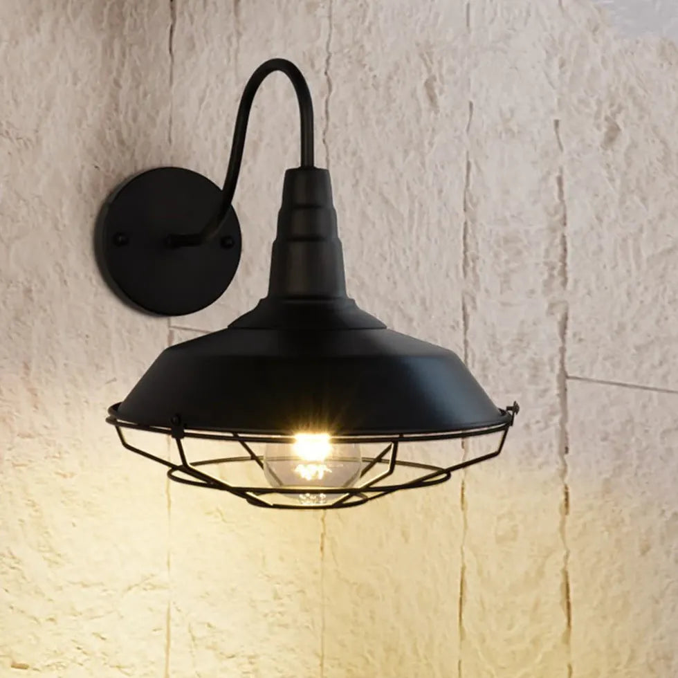 Metal Mesh Industrial Black Wall Lamps