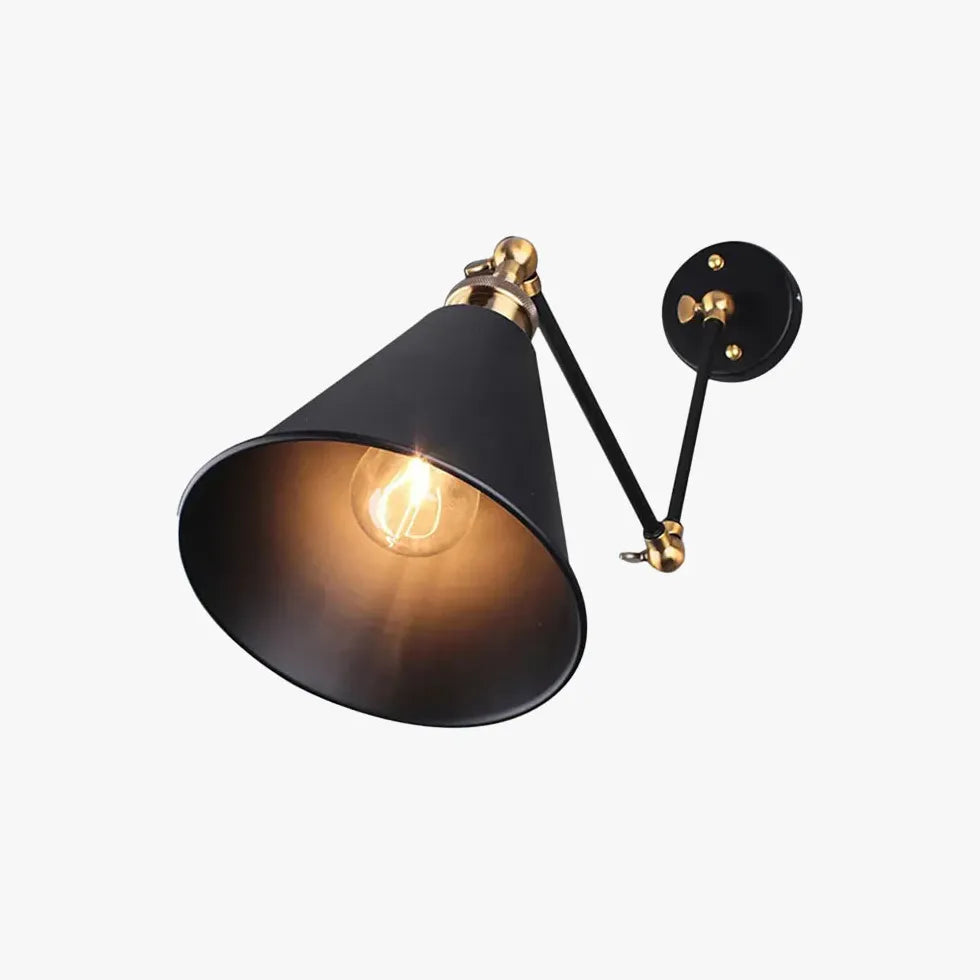 Cone Industrial Black Wall Lamps