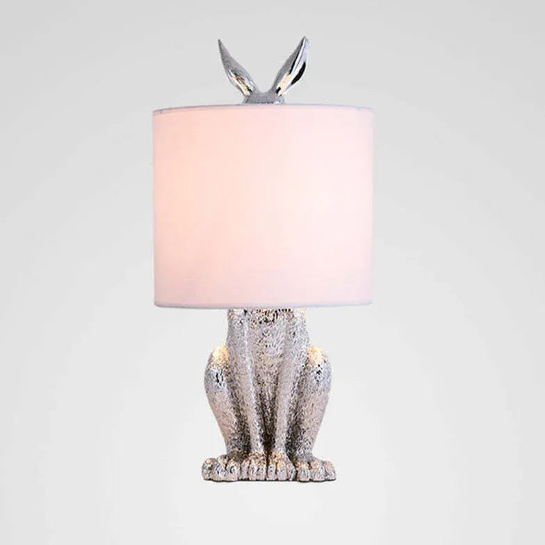 Rabbit Cylinder Shape Bedside Table Lamp