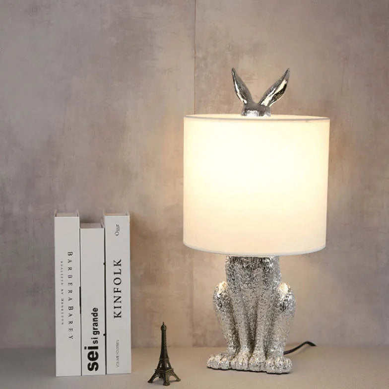 Rabbit Cylinder Shape Bedside Table Lamp