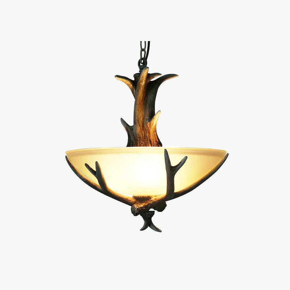 Antler-Inspired Design Rustic Wooden Vintage Chandelier - Clowas