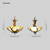 Antler-Inspired Design Rustic Wooden Vintage Chandelier - Clowas
