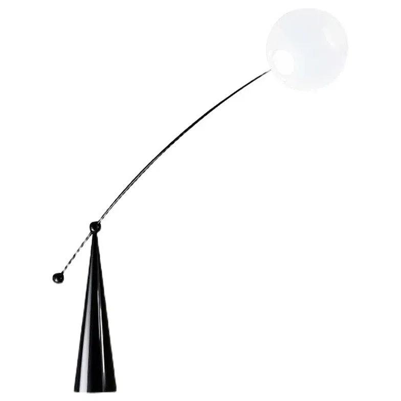 Curved Globe Floor Lamp for Living Room Modern