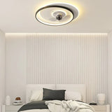 Black and White LED Modern Bedroom Fan Light