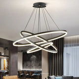 Multi-Ring Modern Black LED Pendant Light