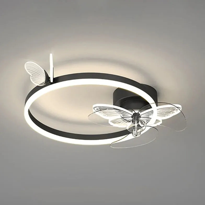 Flower-shaped Design LED Modern Ceiling Fan Light