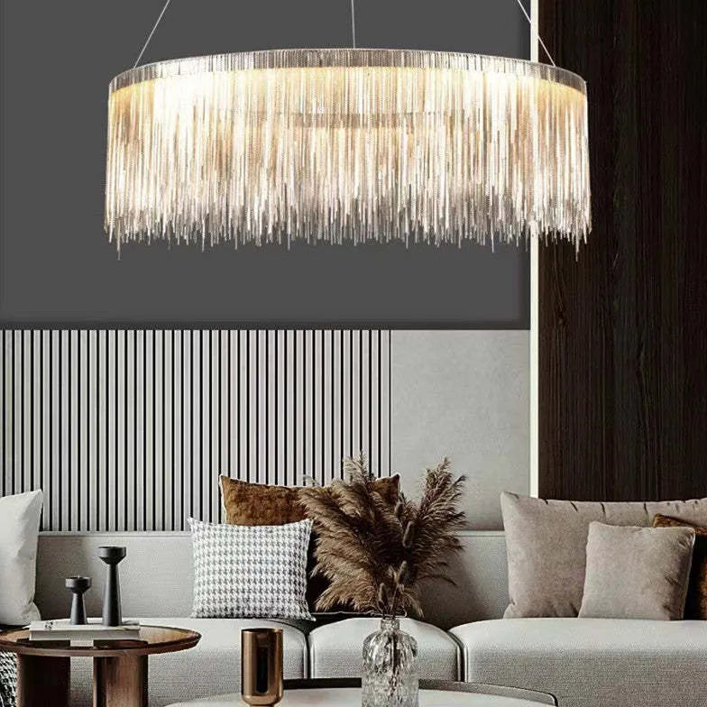 Ring-shaped Tassel Modern Luxury Pendant Light