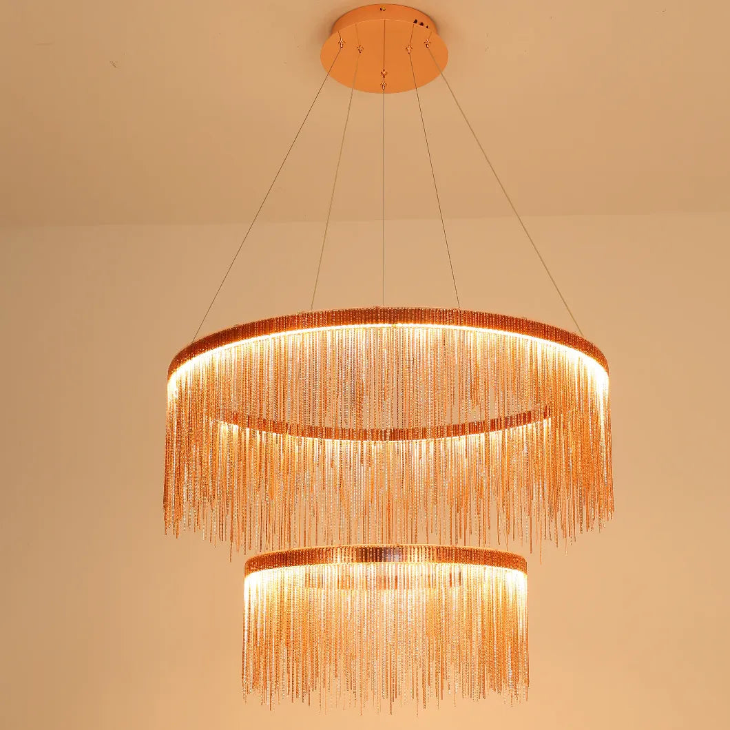 Ring-shaped Tassel Modern Luxury Pendant Light