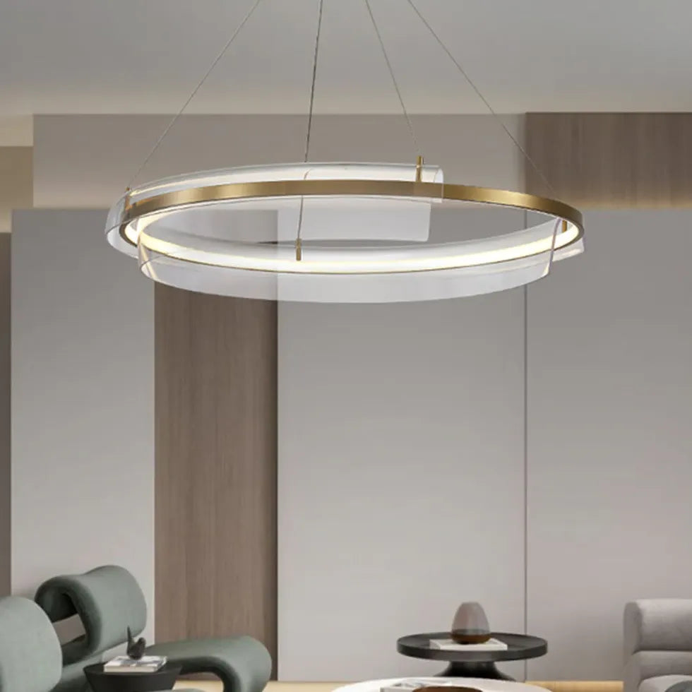 Ring Design Gold Modern Minimalist Pendant Light