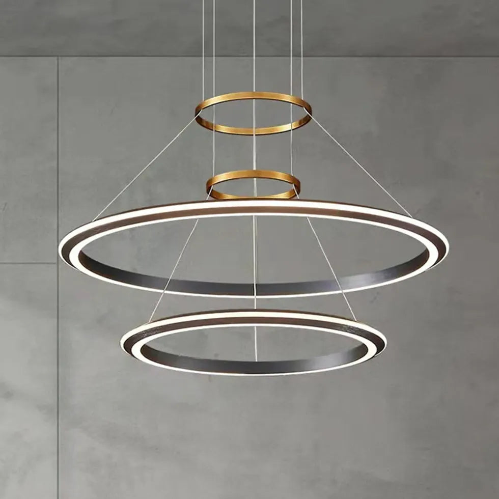 Single Ring Design Thin Wire Modern LED Pendant Light