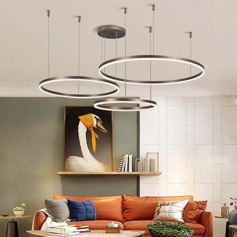 circle led modern pendant light