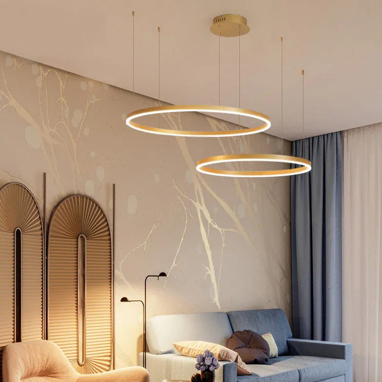 circle led modern pendant light