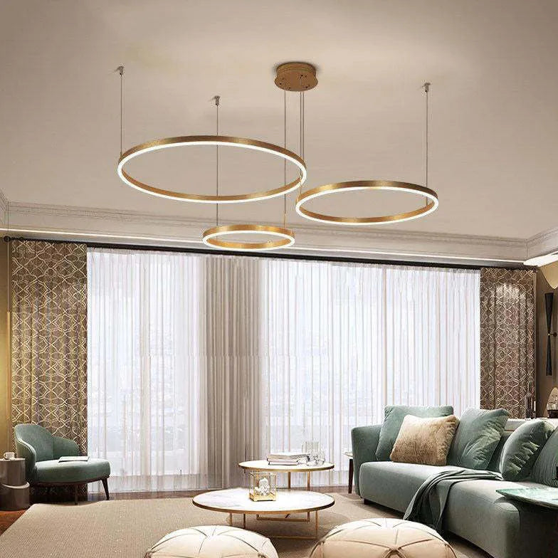 circle led modern pendant light