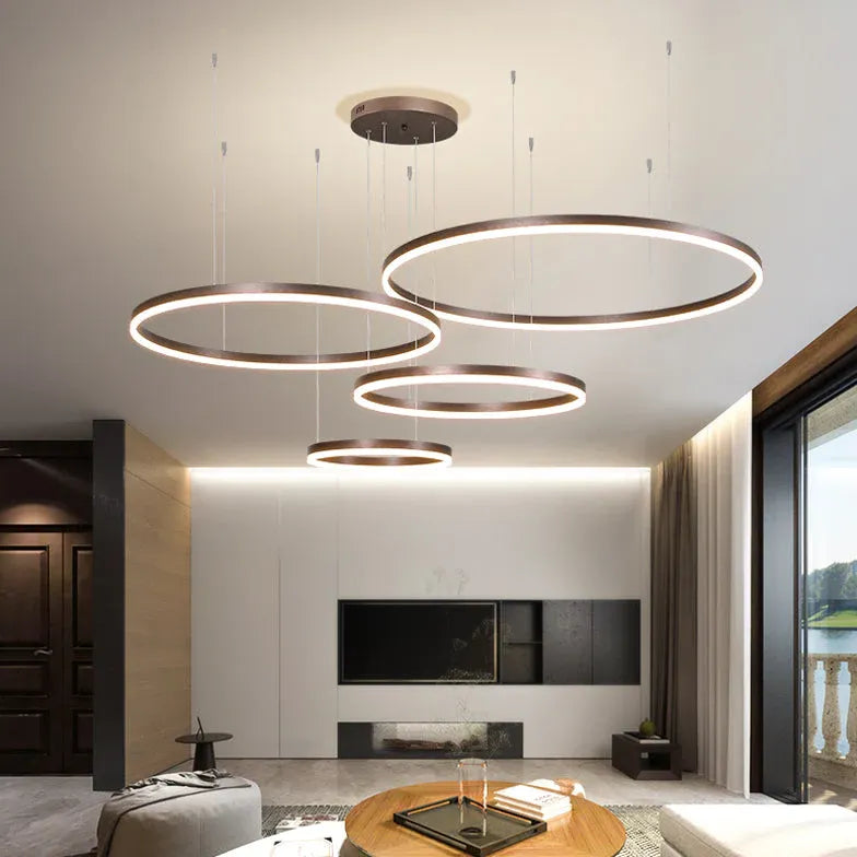 circle led modern pendant light