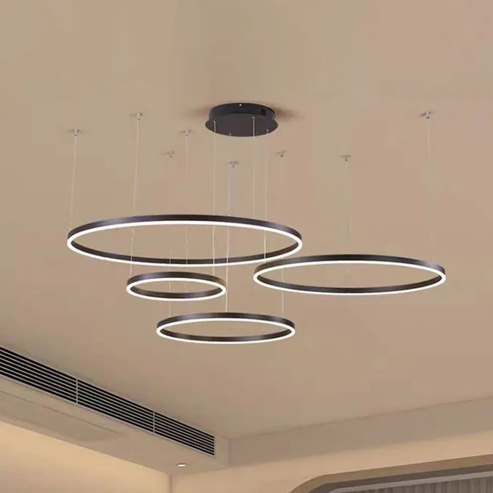 circle led modern pendant light