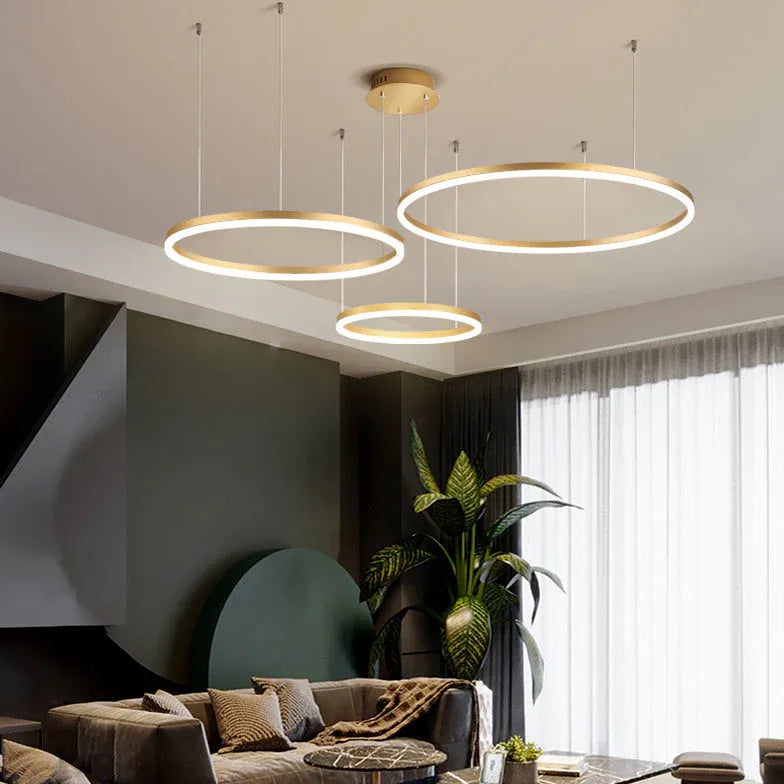 circle led modern pendant light