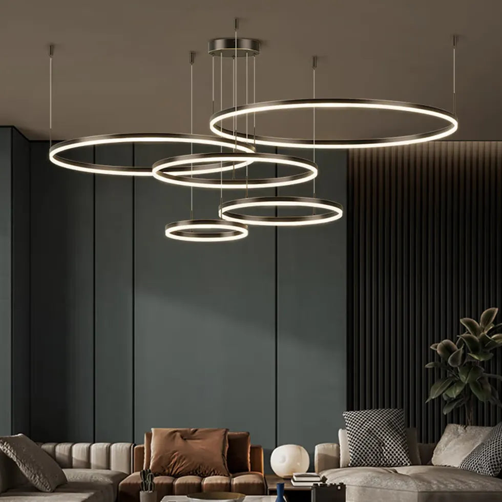 circle led modern pendant light