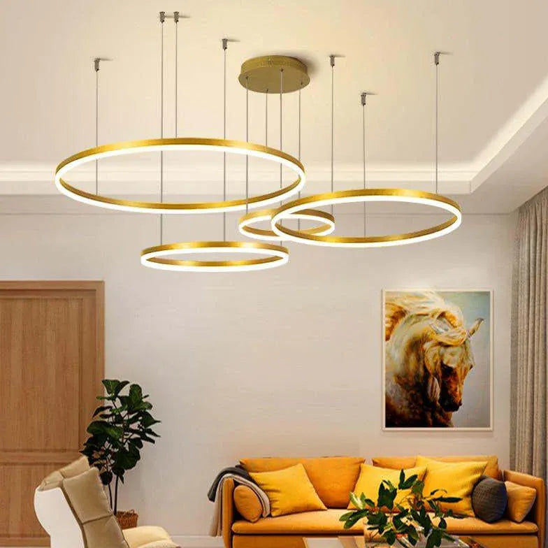 circle led modern pendant light