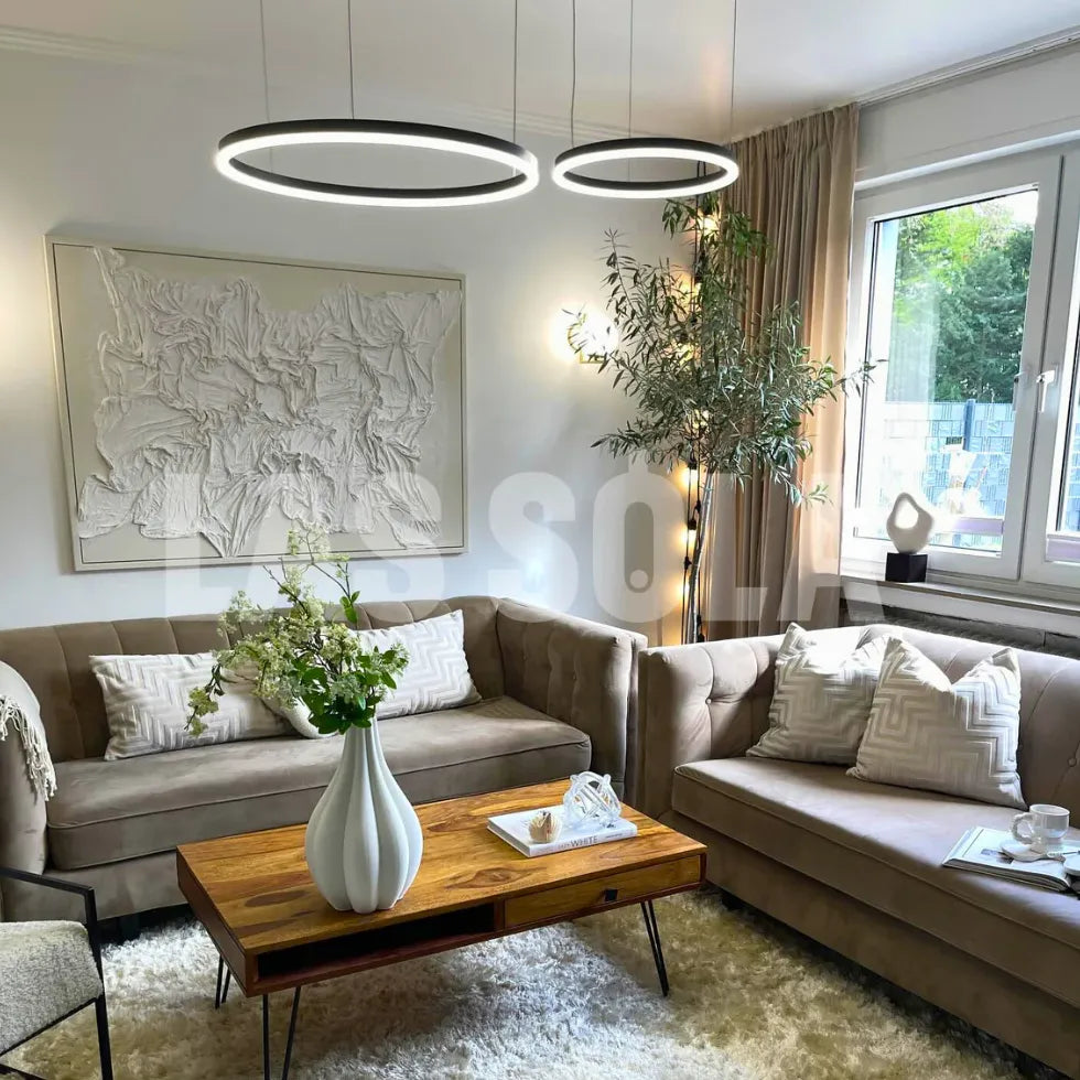 circle led modern pendant light