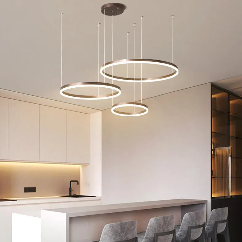 circle led modern pendant light