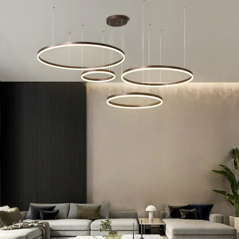 circle led modern pendant light